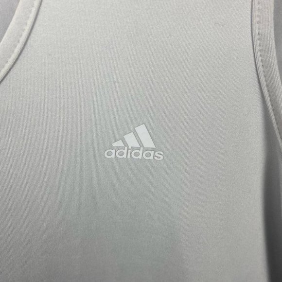 Adidas Racerback Tank Top Grey Size Small Running Fitness Yoga Activewear Tee - Picture 4 of 10
